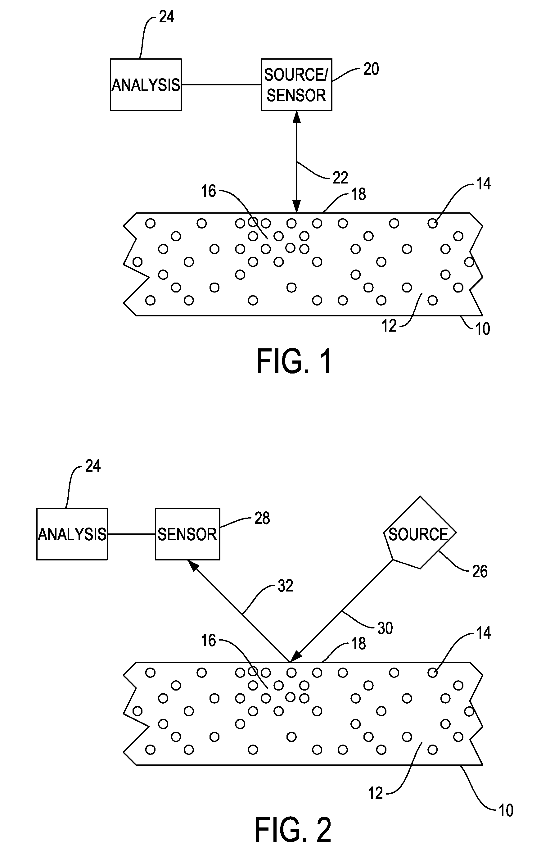 Detection of discontinuity densities in composite materials