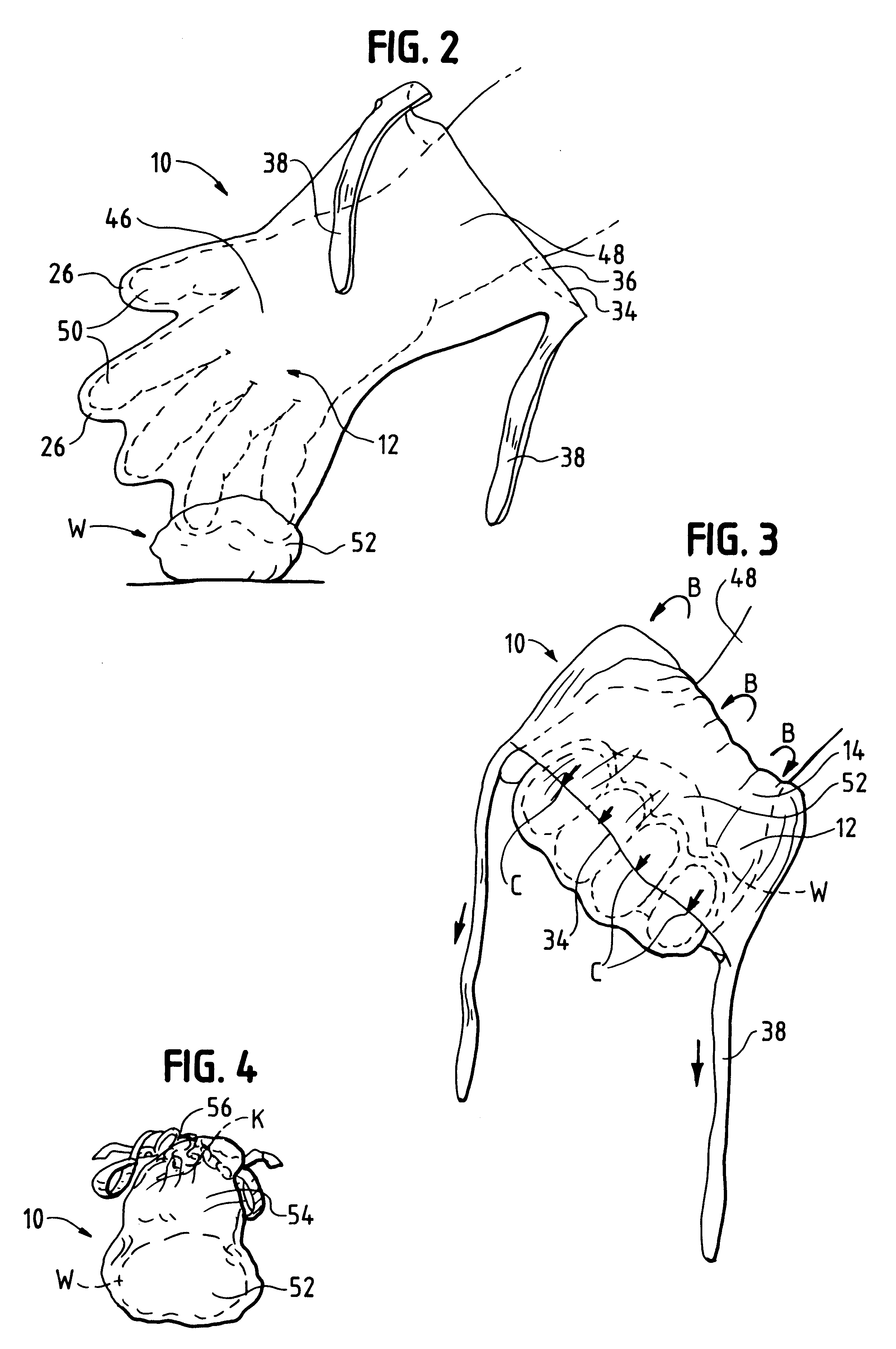 Reversible mit for disposal of waste debris