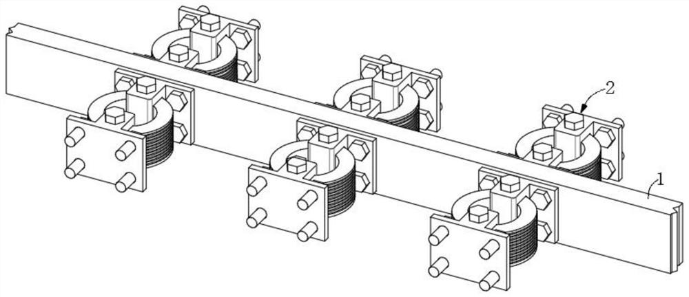 Damping device for bridge anti-collision flexible interception