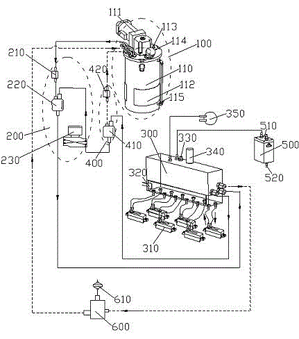 Ink supply system of ink jet printer and control method of ink supply system