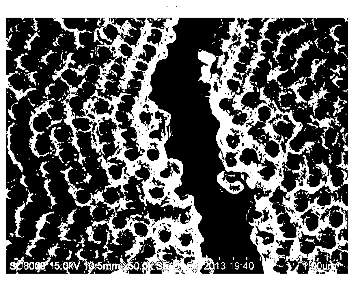 Method for eliminating nano porous layer on surface of titanium dioxide nano tube array