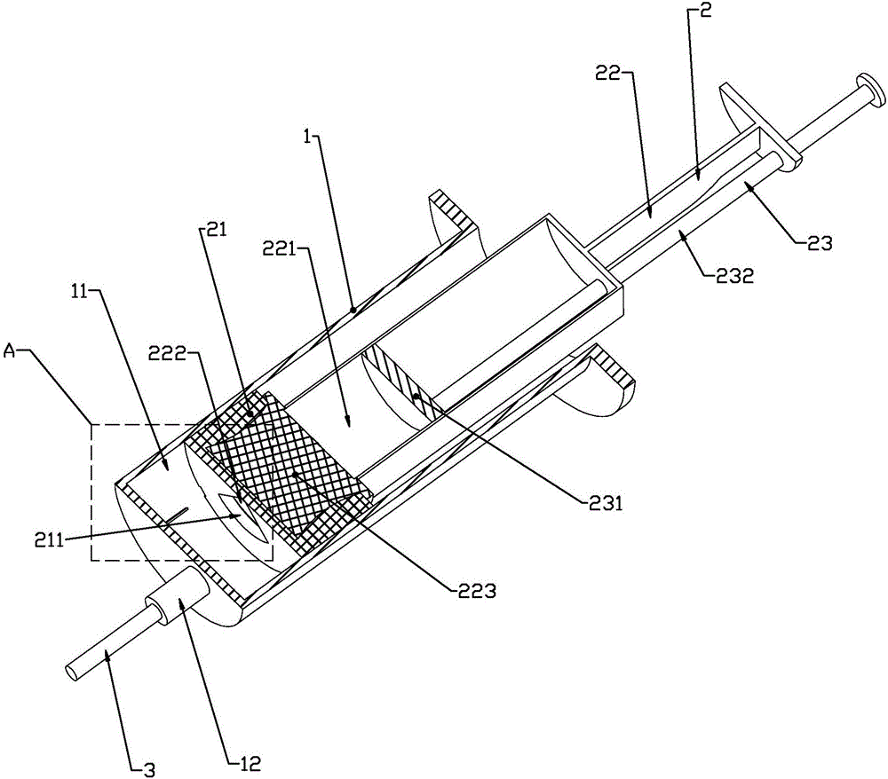 Emptying type syringe