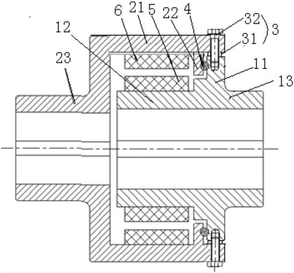 Magnetic coupling and mounting method thereof