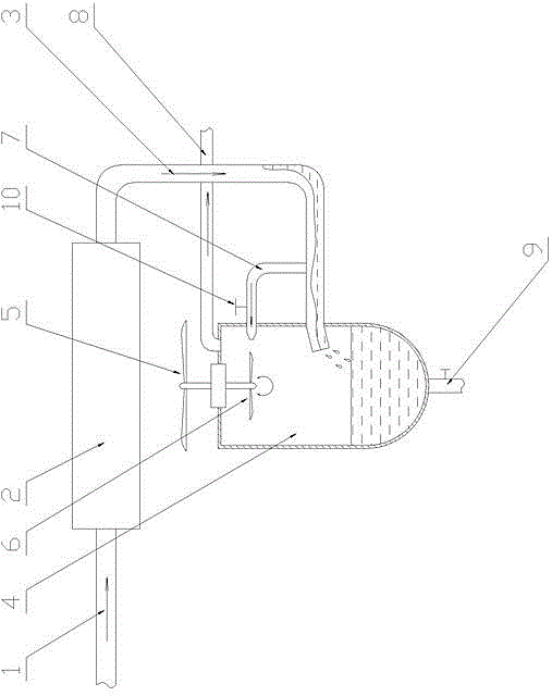 Compressed air cooling and dehumidification device