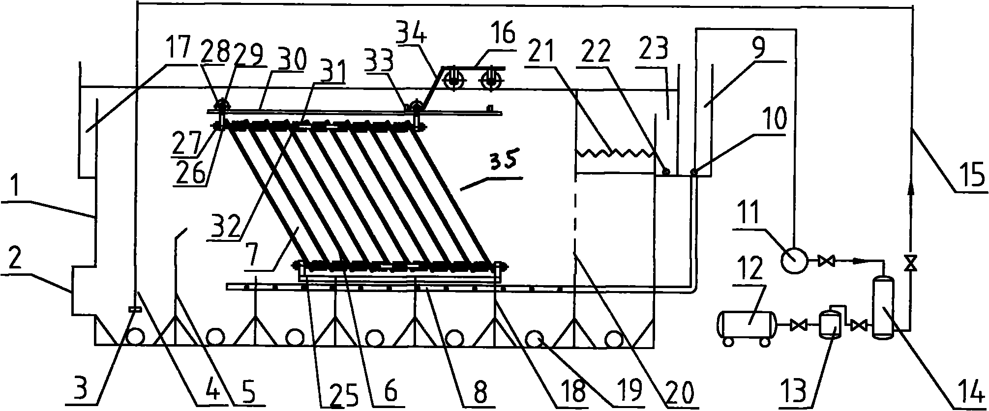 Adjustable air-floating and precipitating switching solid-liquid separating device