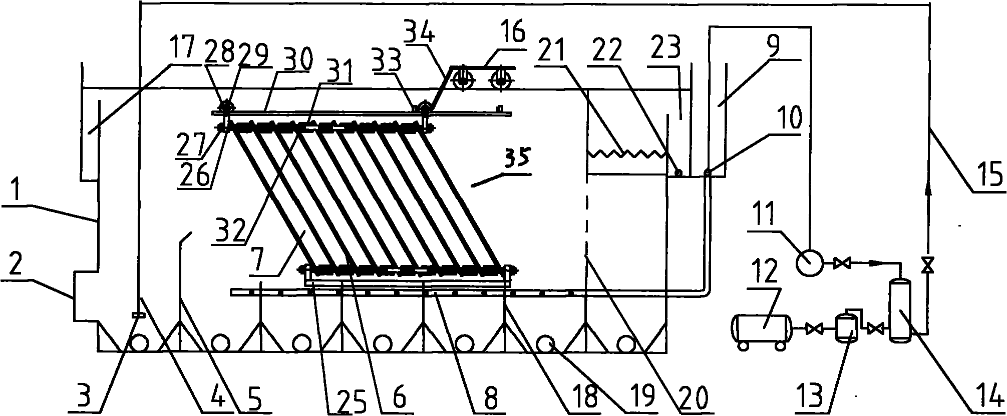 Adjustable air-floating and precipitating switching solid-liquid separating device