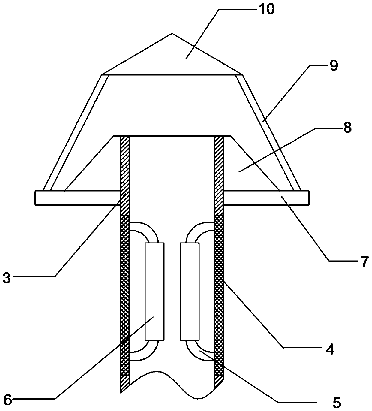 Workshop with ventilation roof