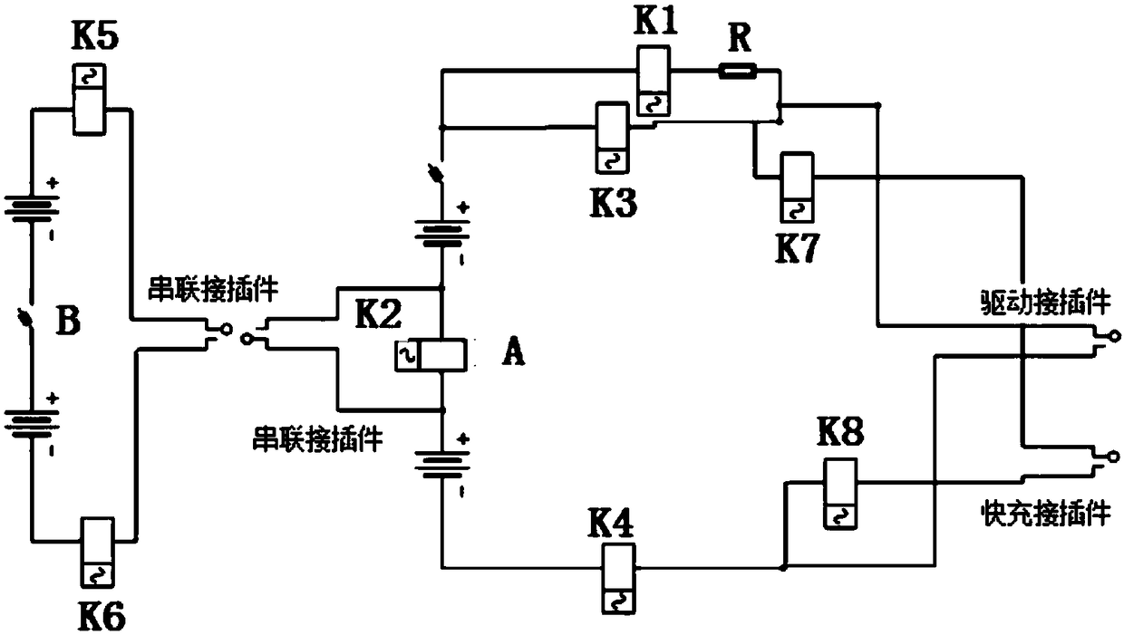 Battery pack serial connection device and control method thereof