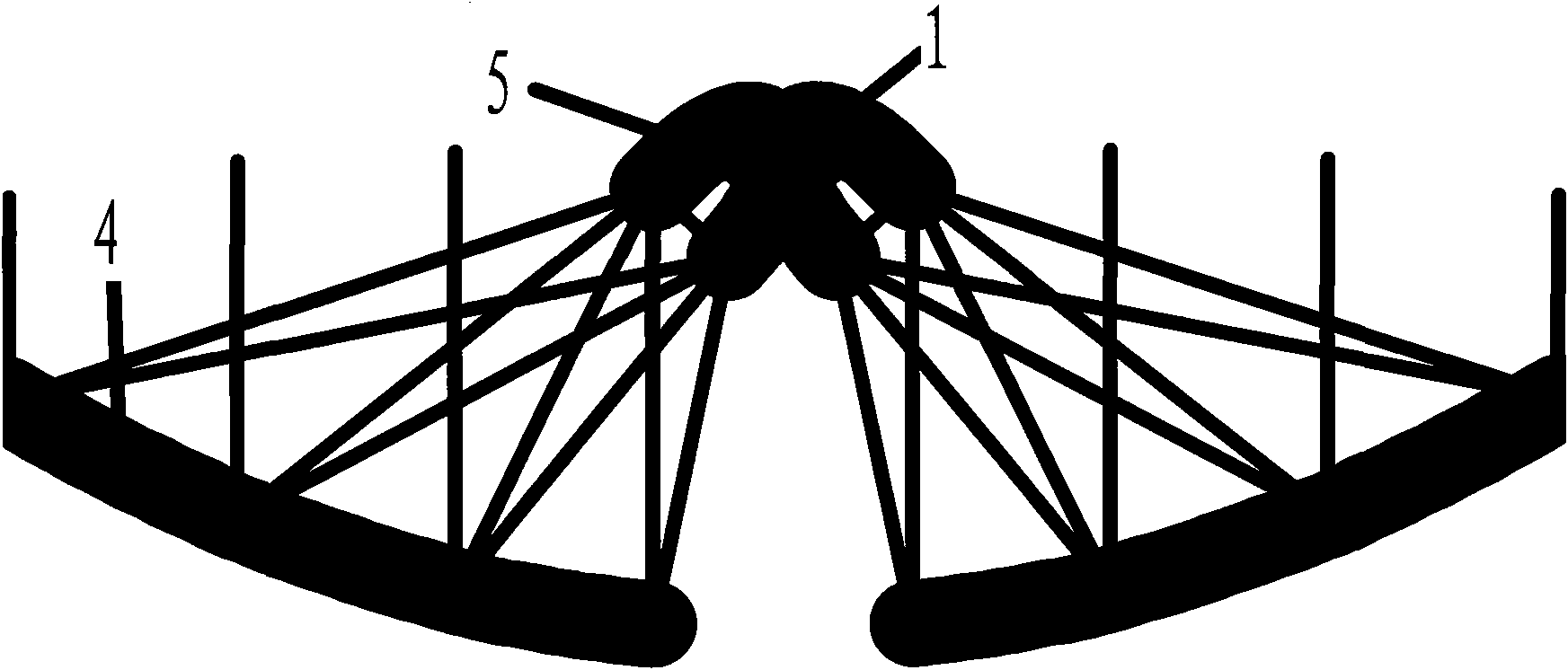 Secondary reflection light gathering and heat collecting device with compound curved surface