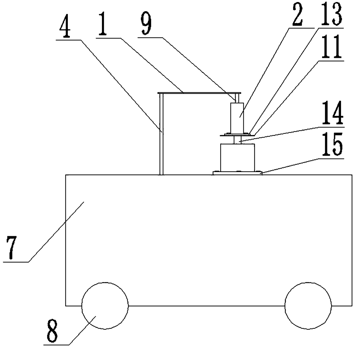 Automatic roadblock placing device