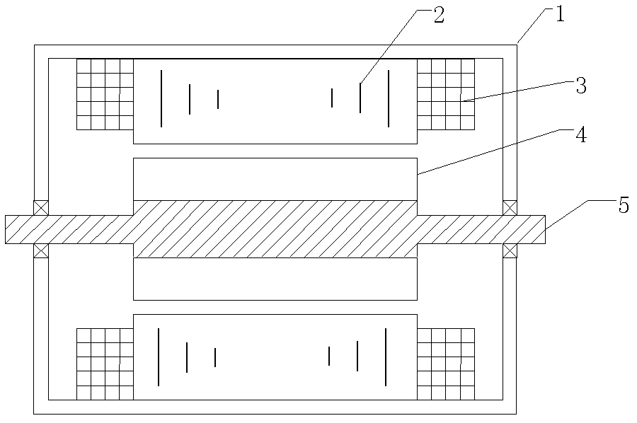 Radial magnetic field motor with amorphous alloy