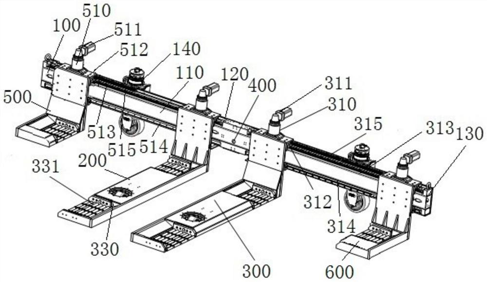 Internal forklift parking robot control system with blocking teeth and method