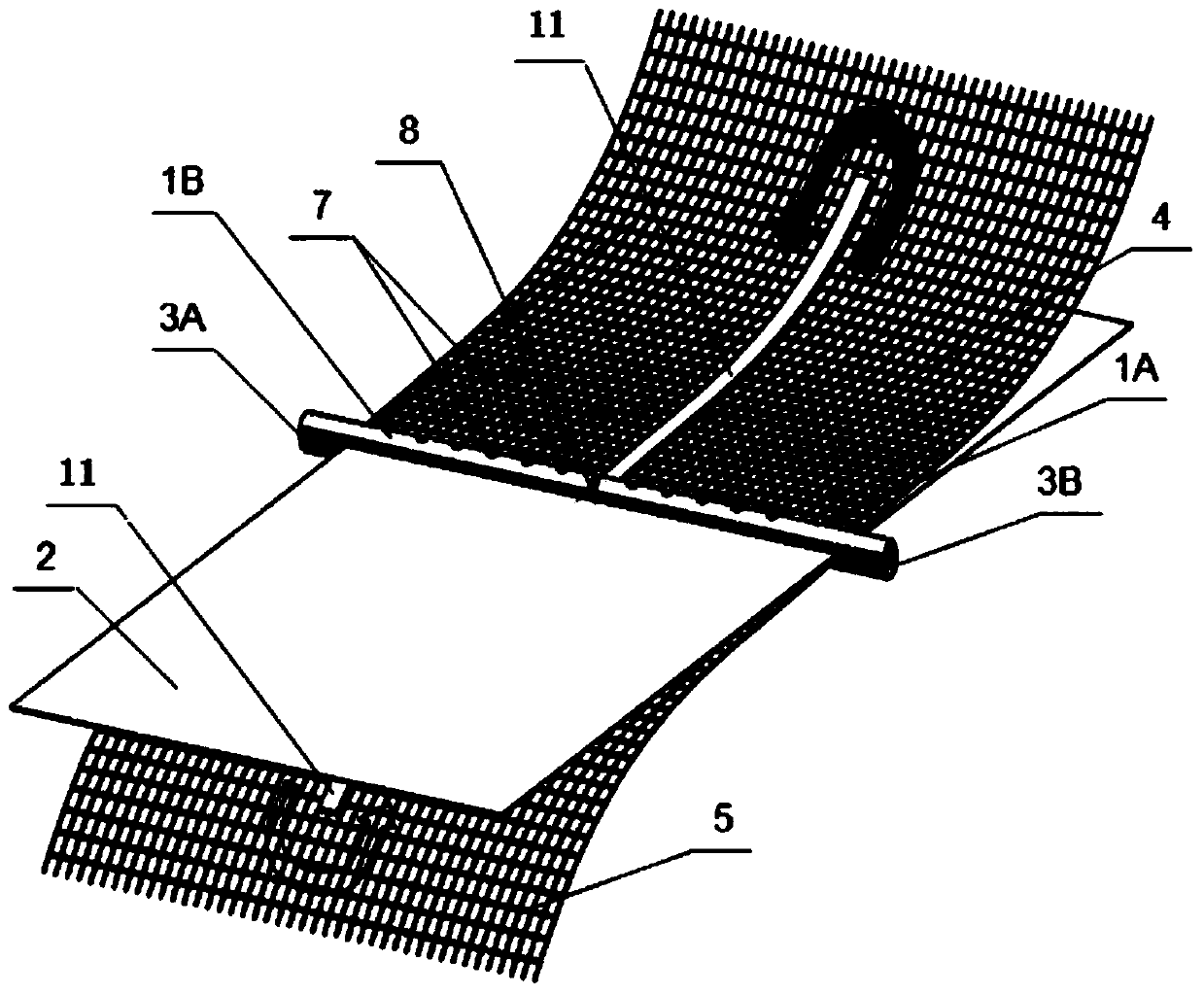 A double-pass spiral-wound diffusion dialysis membrane module and its preparation method