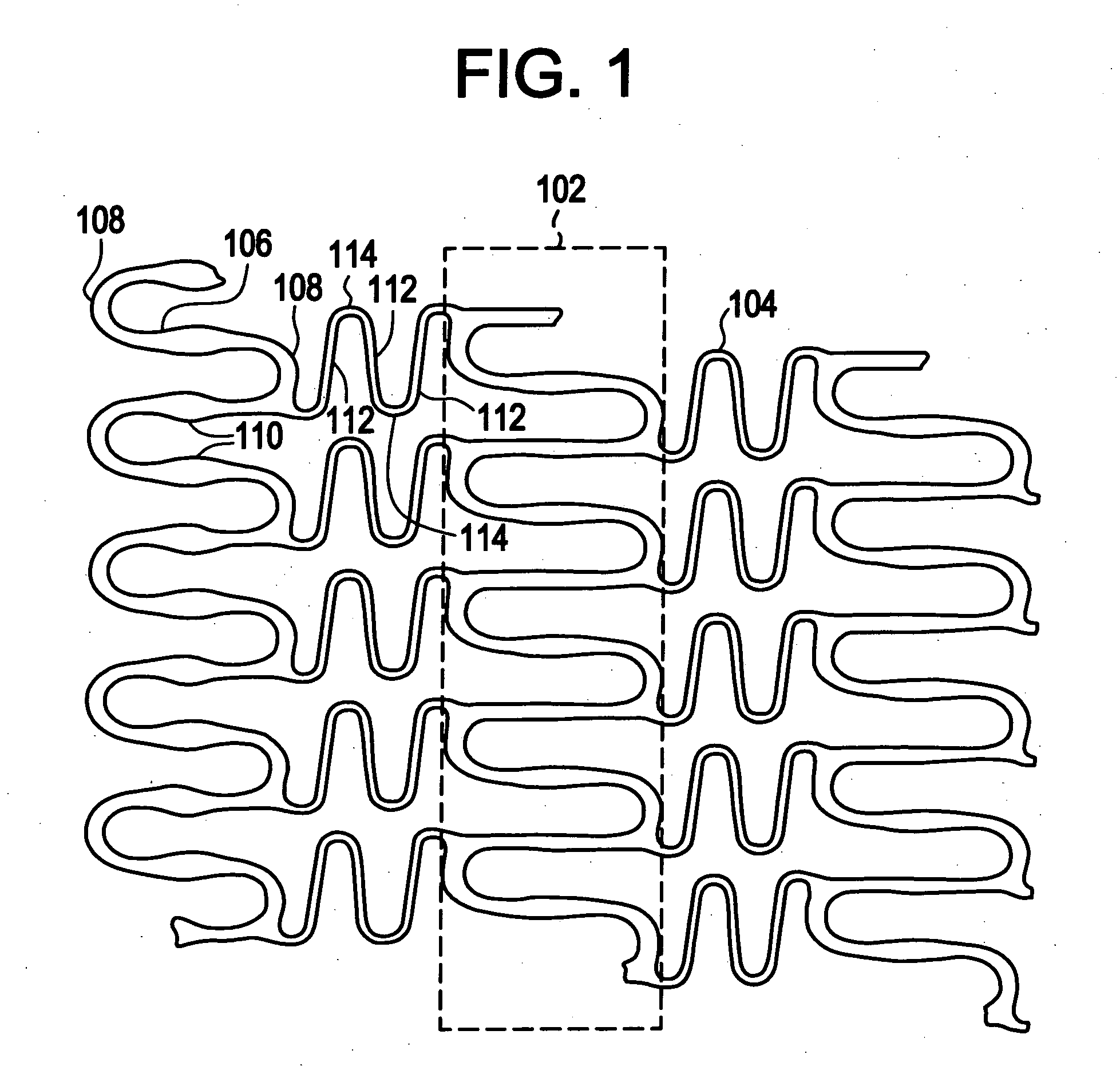 Polymeric stent having modified molecular structures in both the hoops and selected segments of the flexible connectors