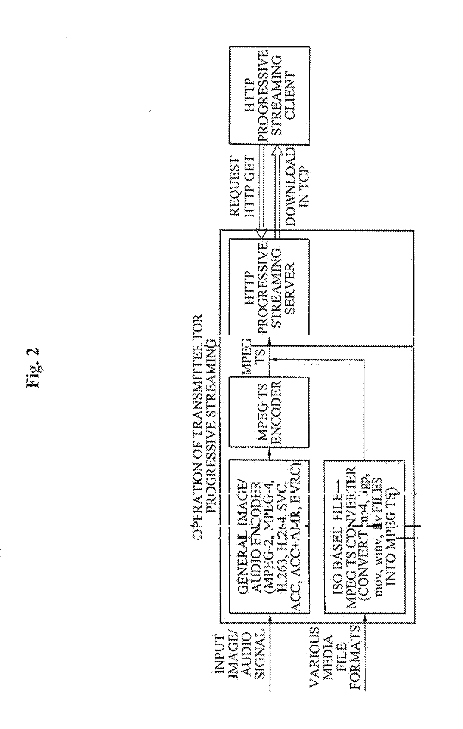 Streaming service transmitting/receiving device and method