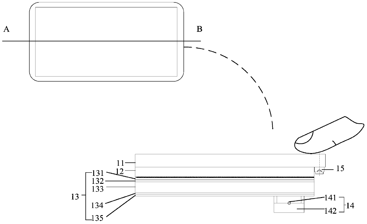 Fingerprint identification module under LCD screen, LCD device and terminal device