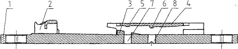 Manufacturing method of railway switch block cast slide plate