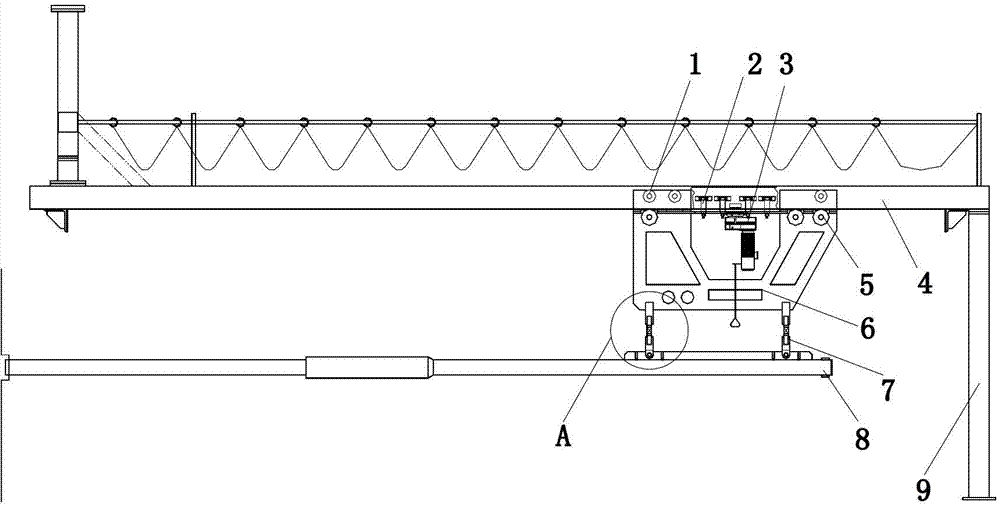 Suspension type tin groove cooling method and apparatus thereof