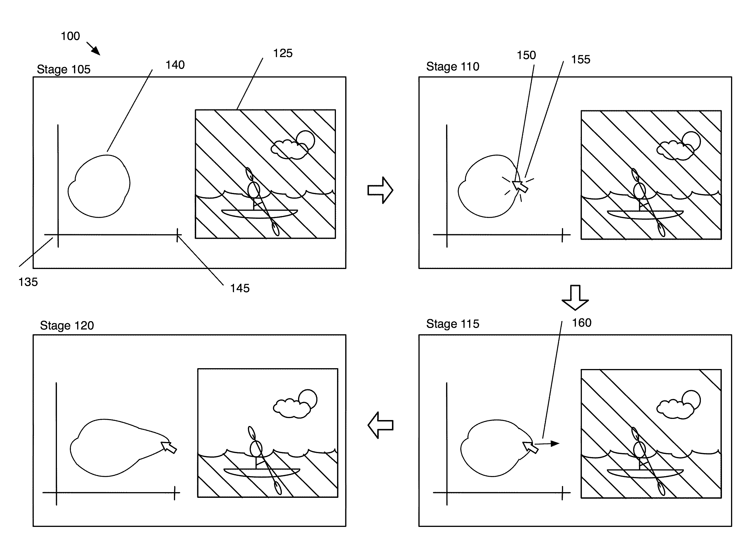 Editing media using graphical representation of media