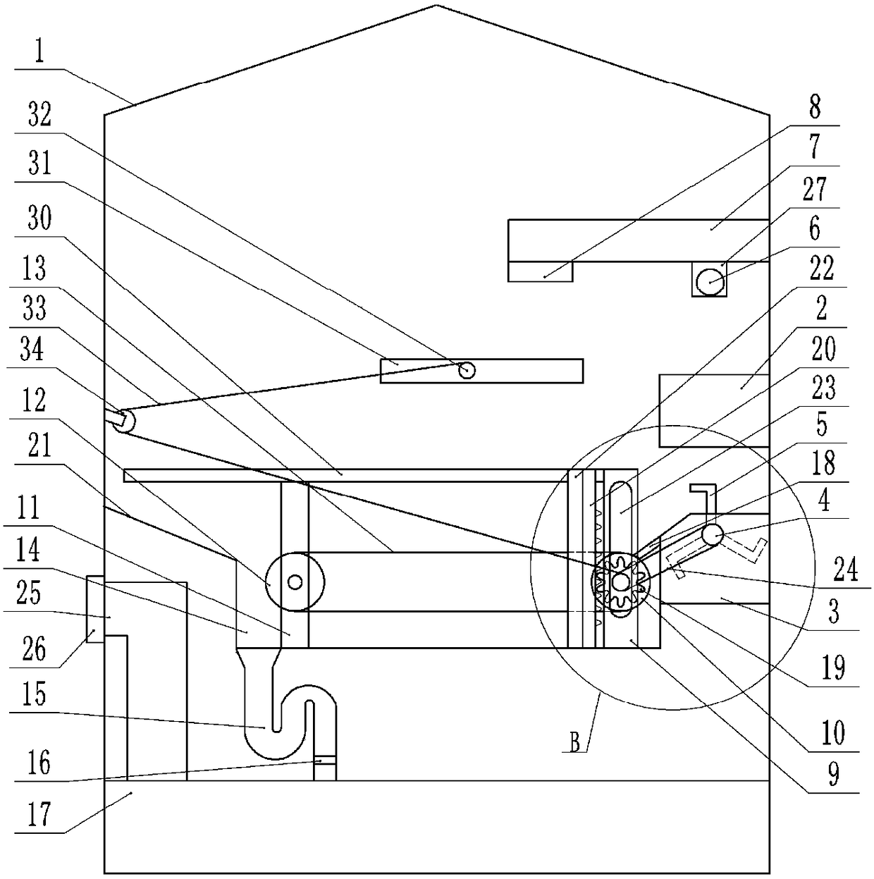 Cattle raising system having self-cleaning function