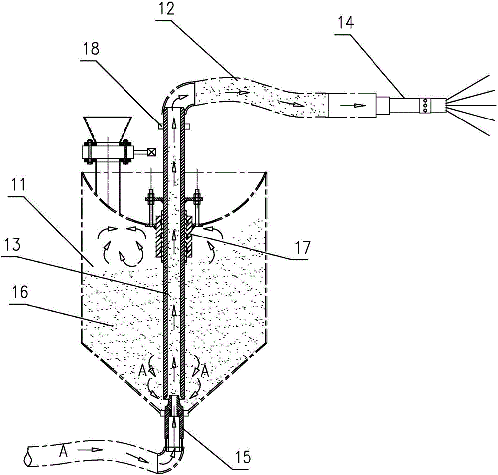 Pressure sand blasting device for micro-powder sand