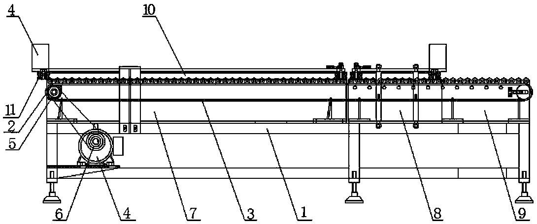 Soft-bag converging and separating device