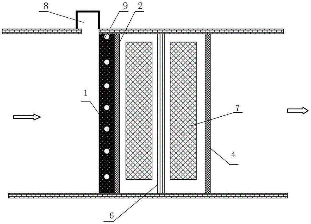 Ecological dam for aeration and slag blocking