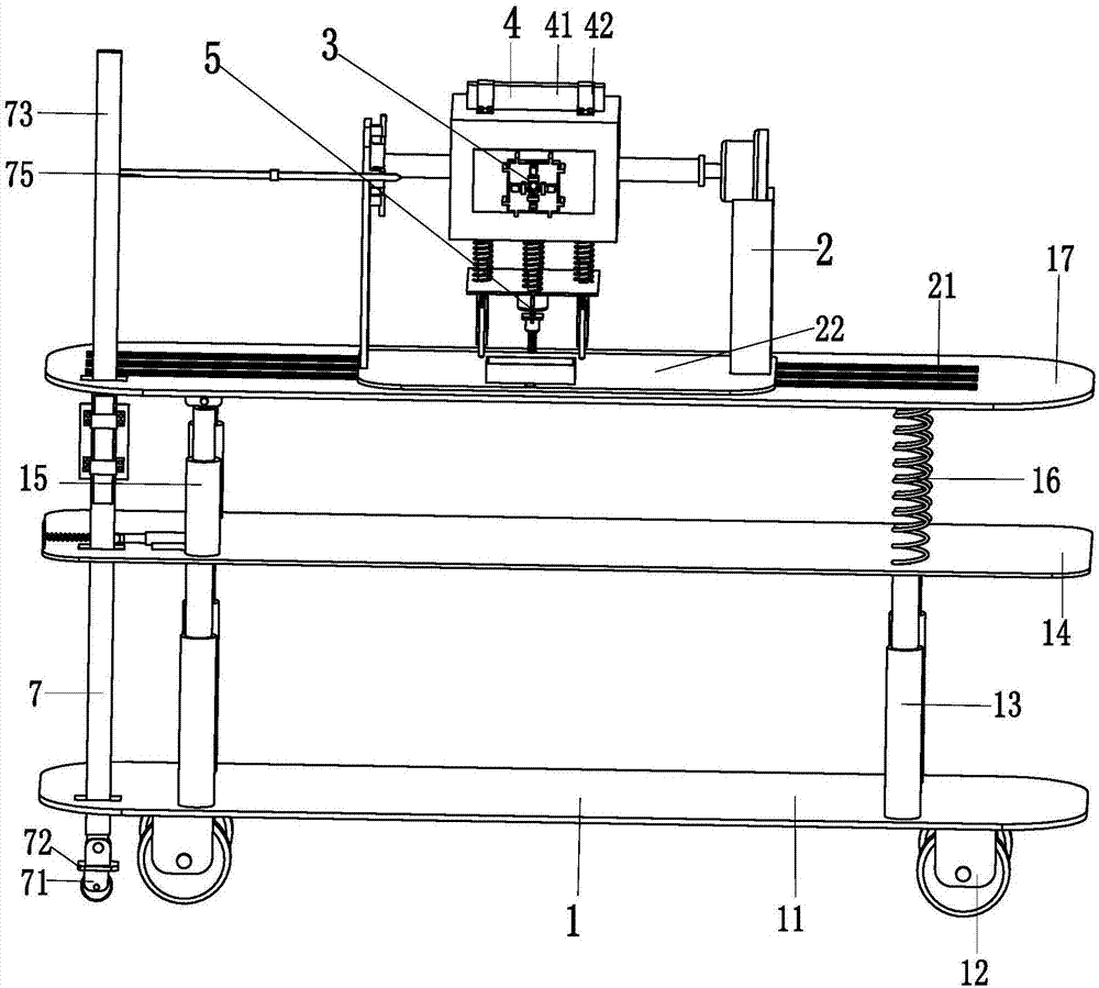 Automatic wall face positioning and grooving machine for indoor architectural decoration construction