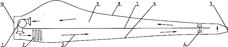 Large fan blade deicing system and method thereof