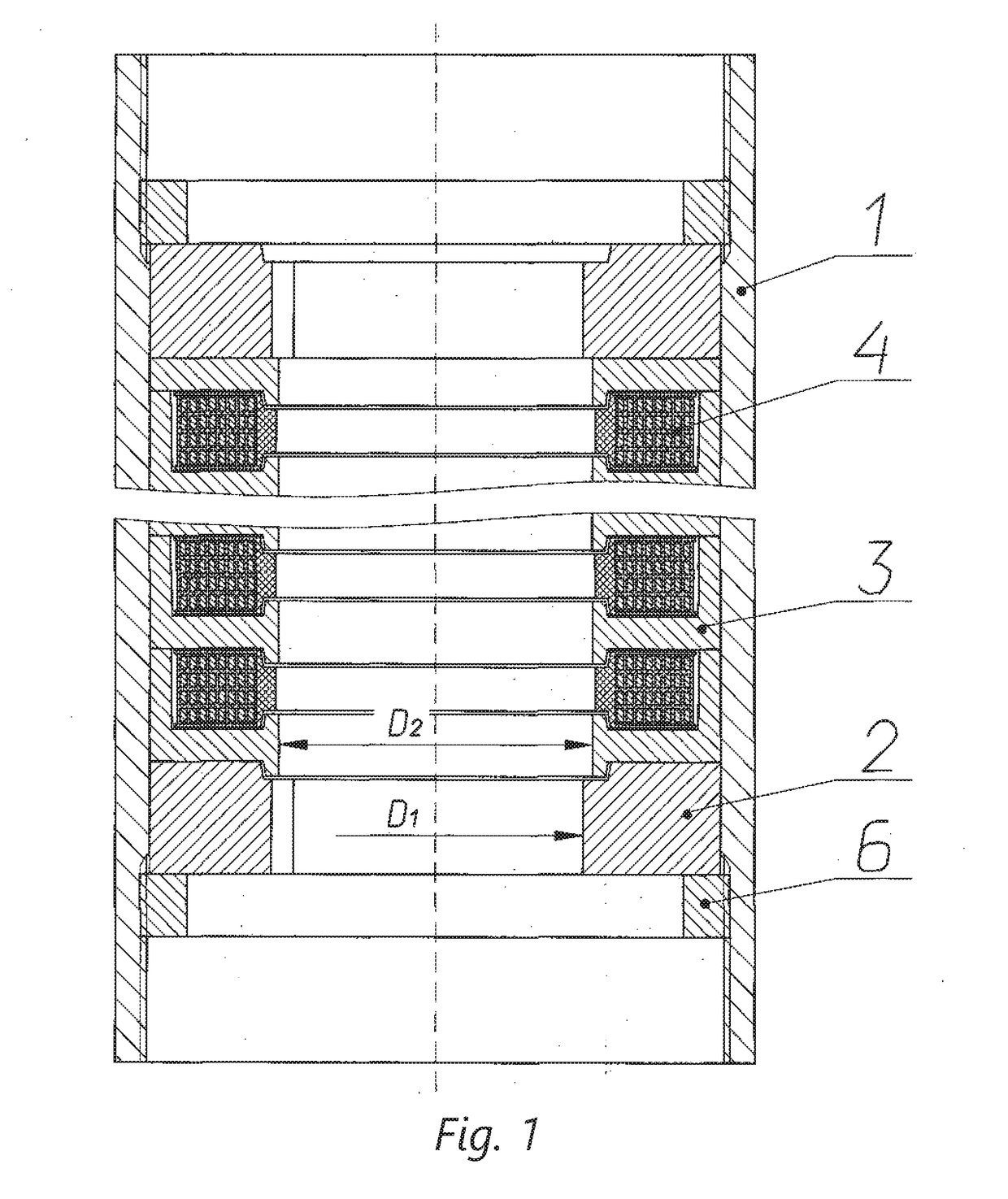 Stator of a submersible linear electric motor and method for assembling said stator