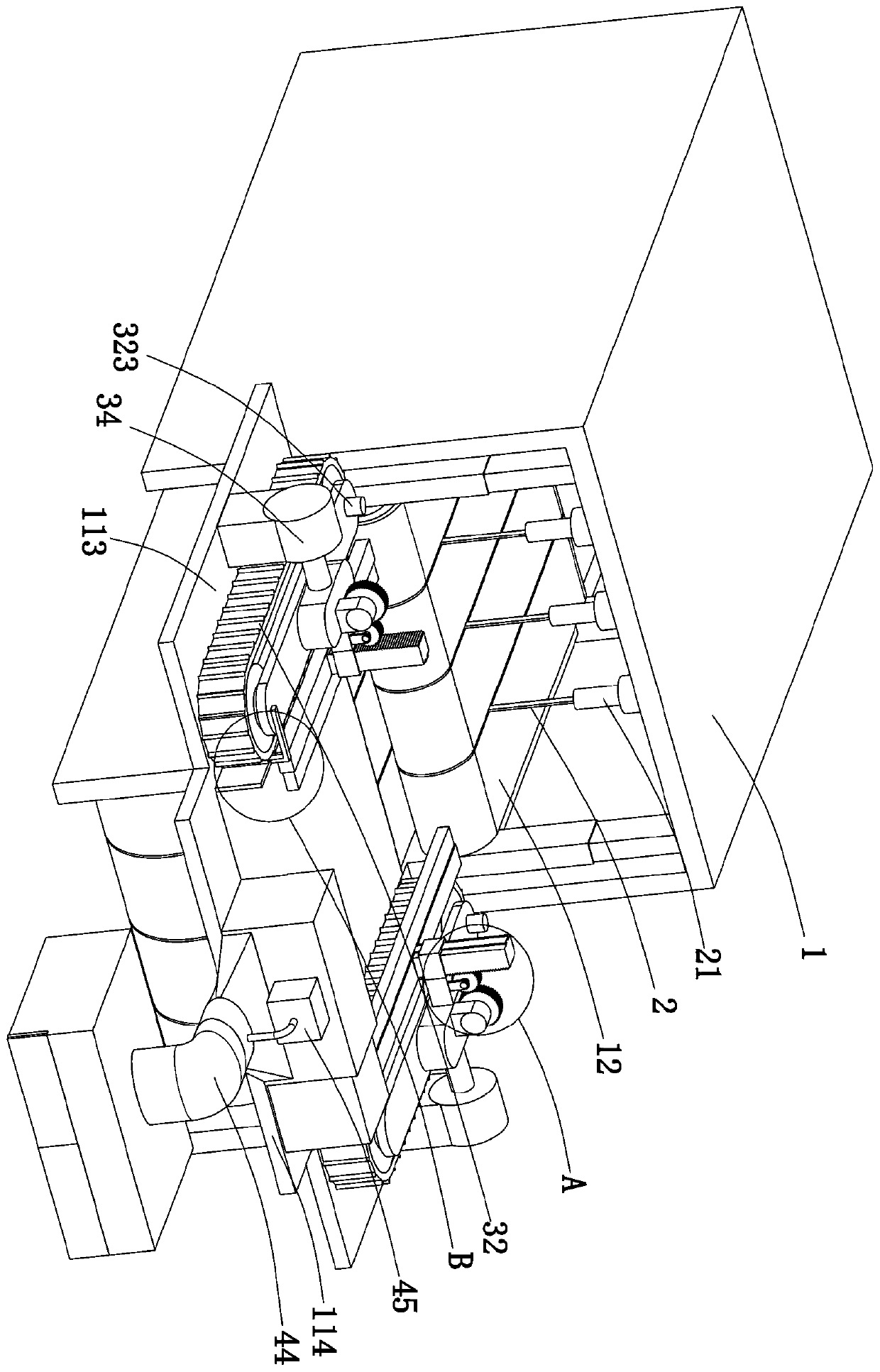 Sponge crushing treatment device for waste recovery