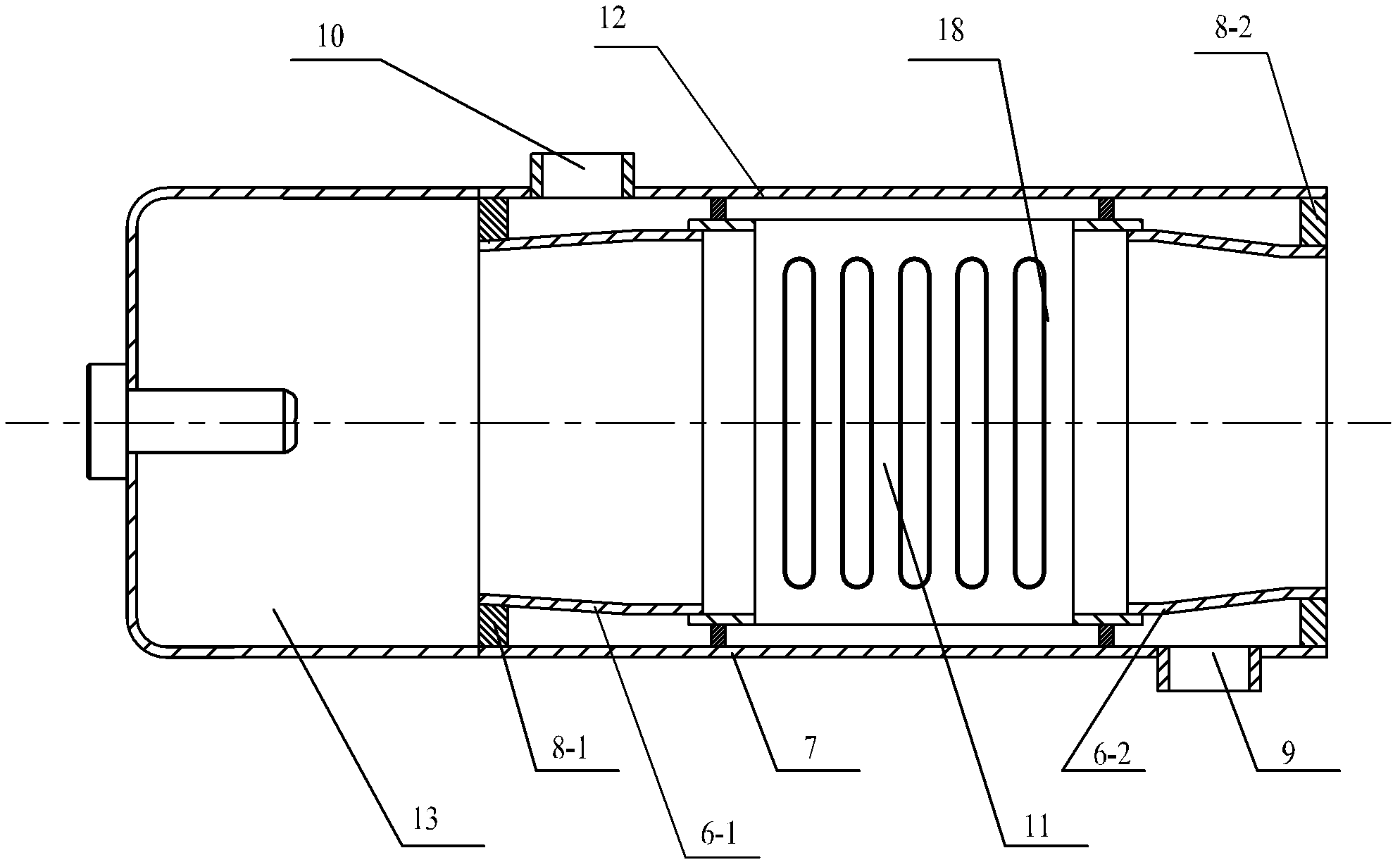 A compact primary surface heat exchanger for oil and gas heaters