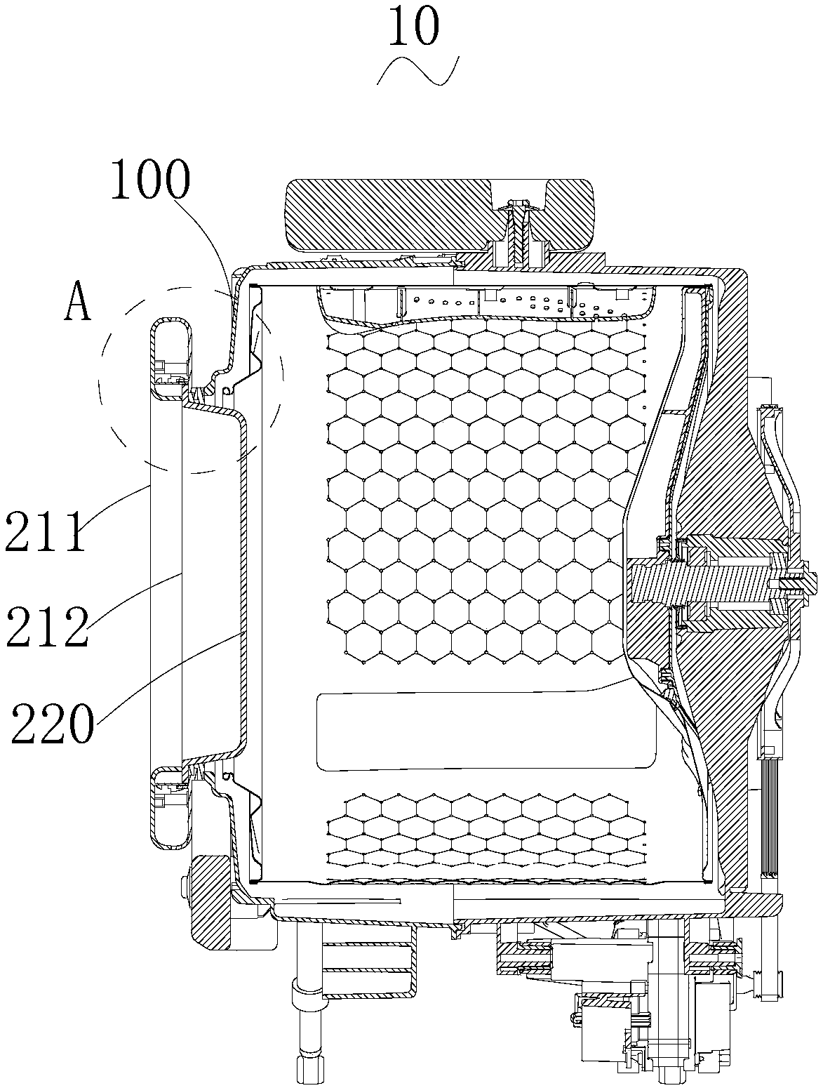 Outer bucket used in washing machine and washing machine