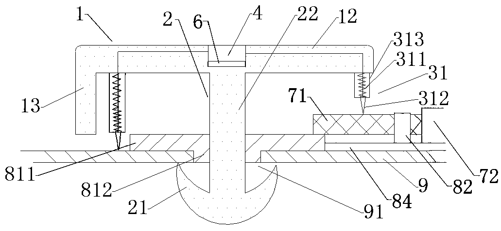 Grounding connection device and grounding method