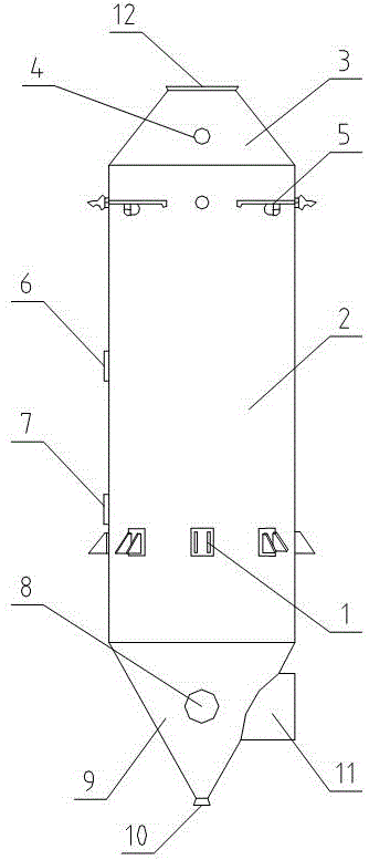 Reverse-flow spray cooler