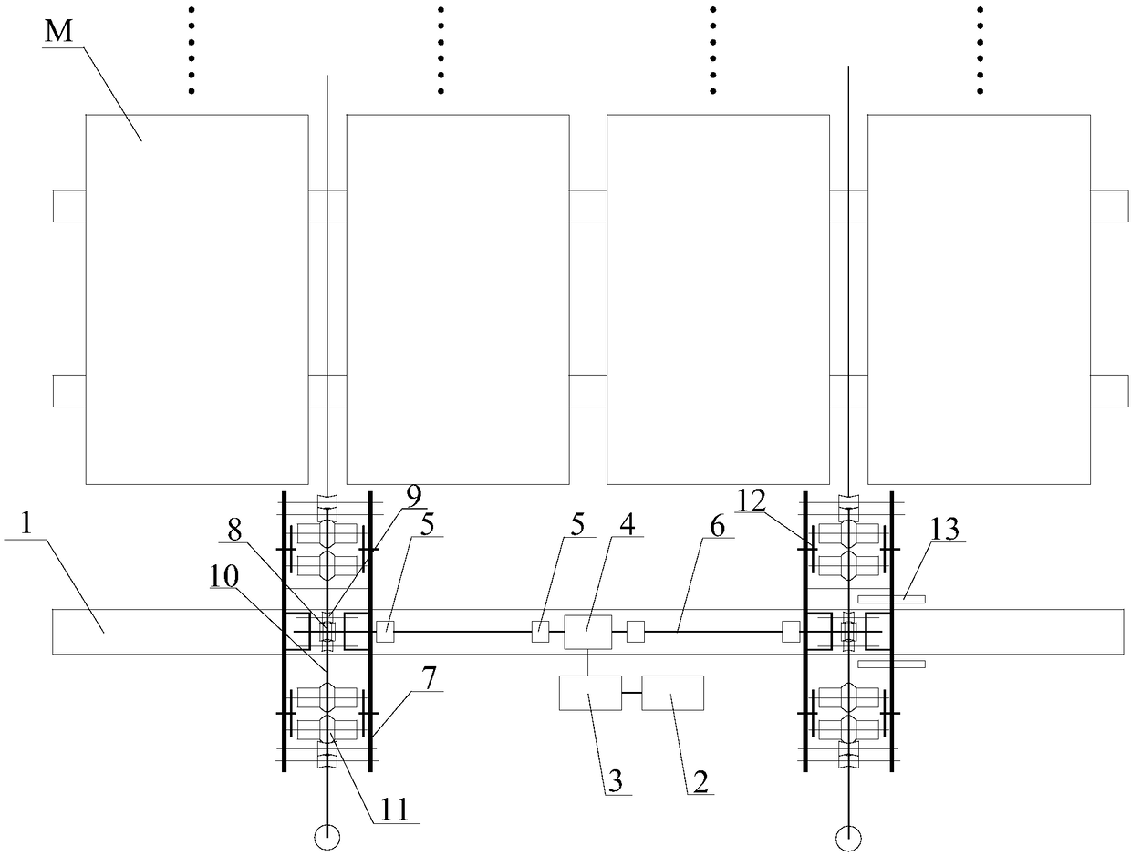 A flexible guiding photovoltaic power station walking device