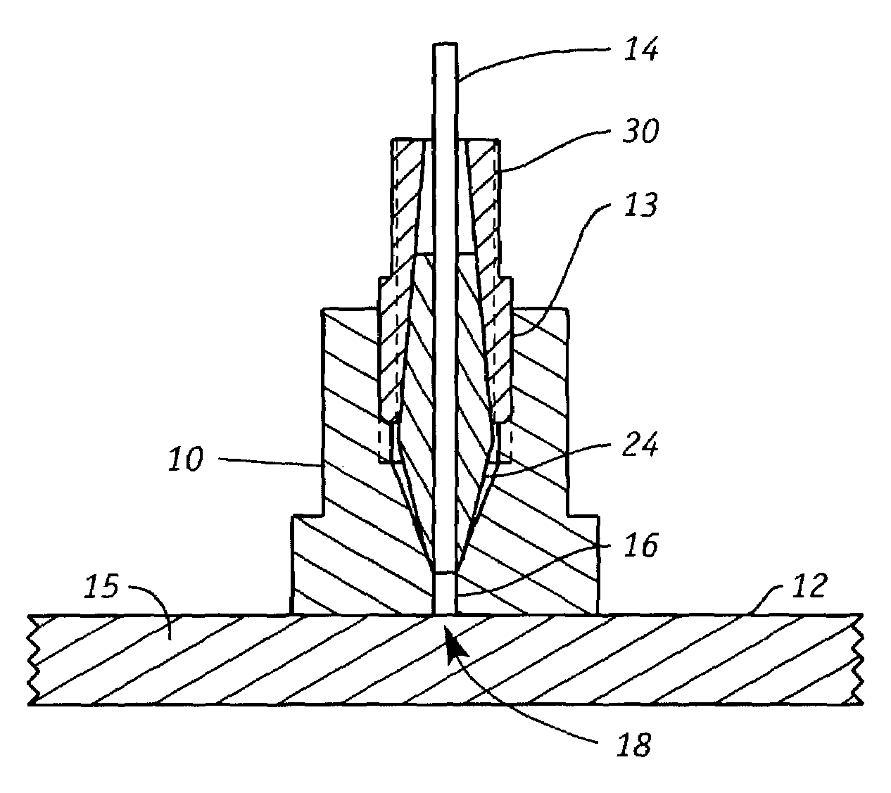 High pressure capillary connector