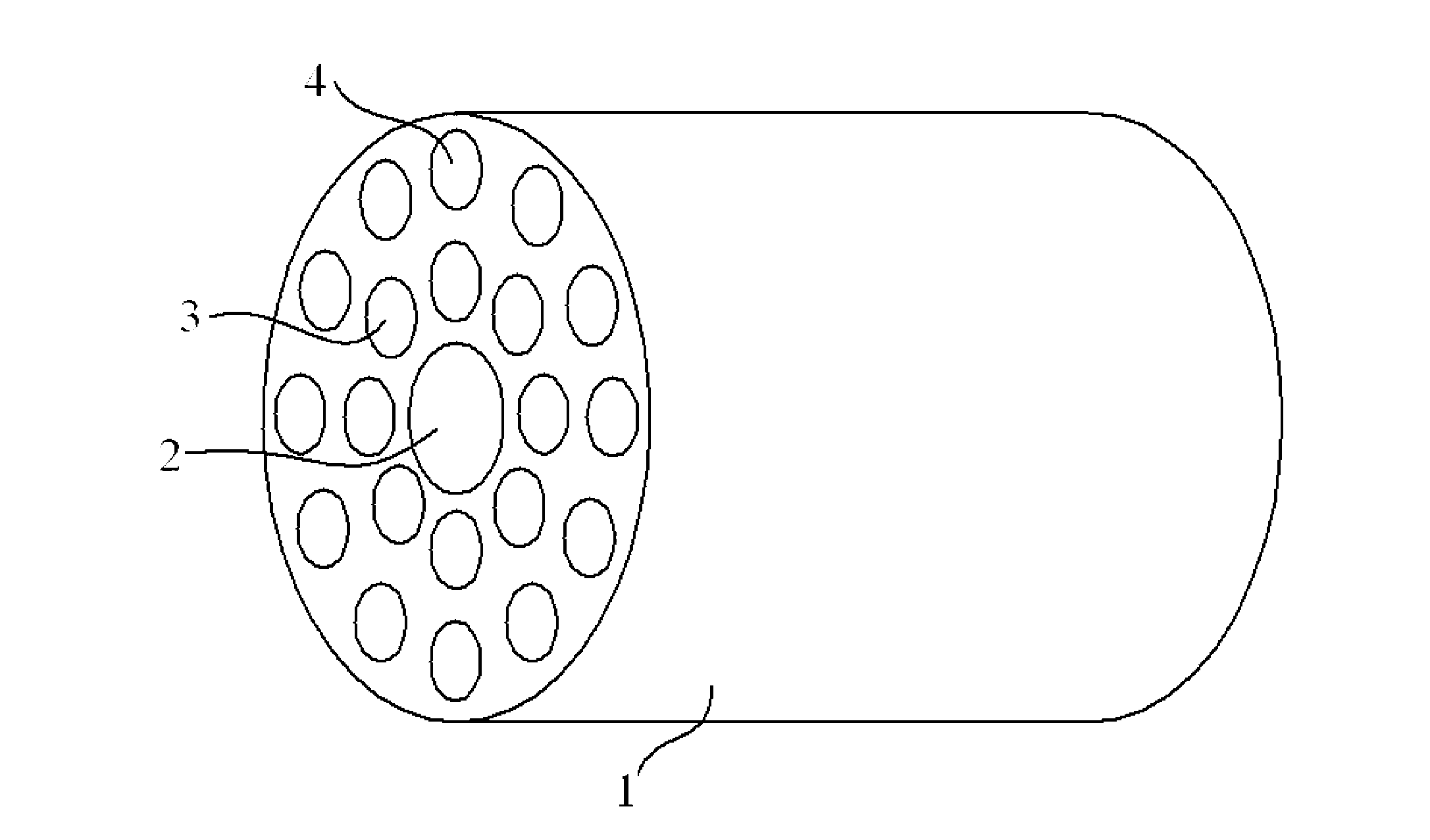 Double-channel ceramic filtering membrane