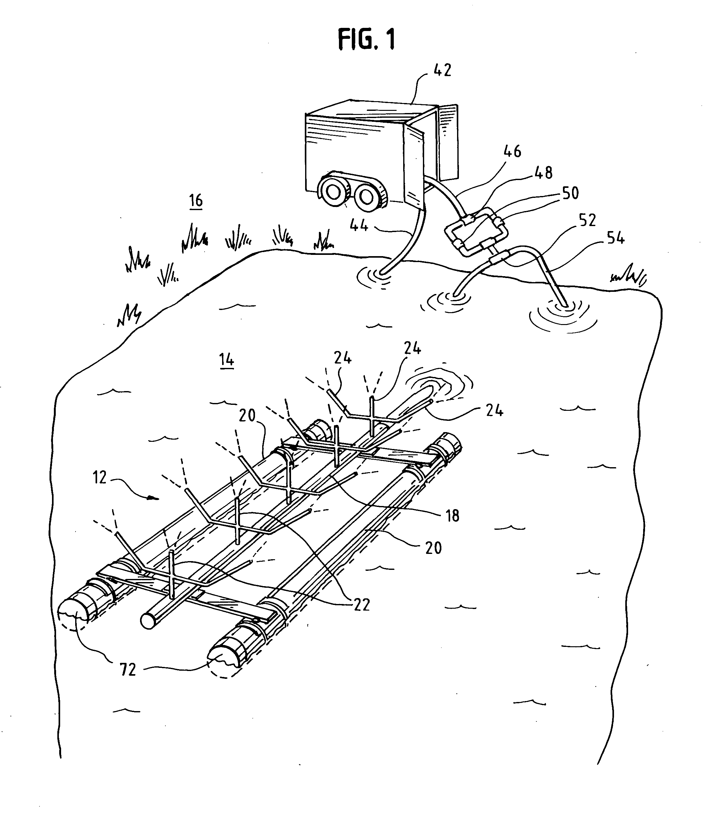 Modular floating water evaporation system