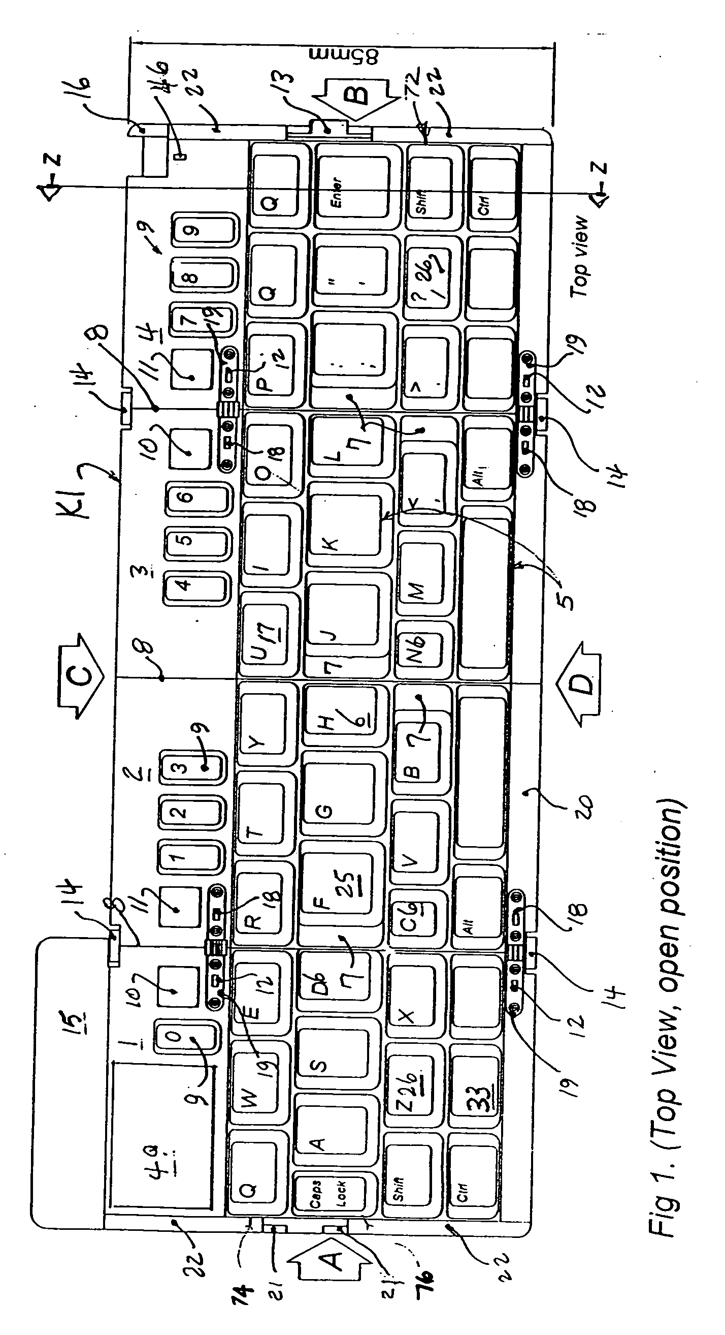 Keyboard and stand for portable computing and communication devices