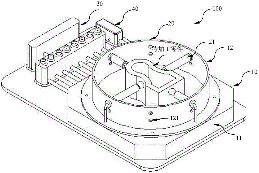 Air pressure flexible clamping device of frame-shaped parts with thin walls, and clamping method of air pressure flexible clamping device