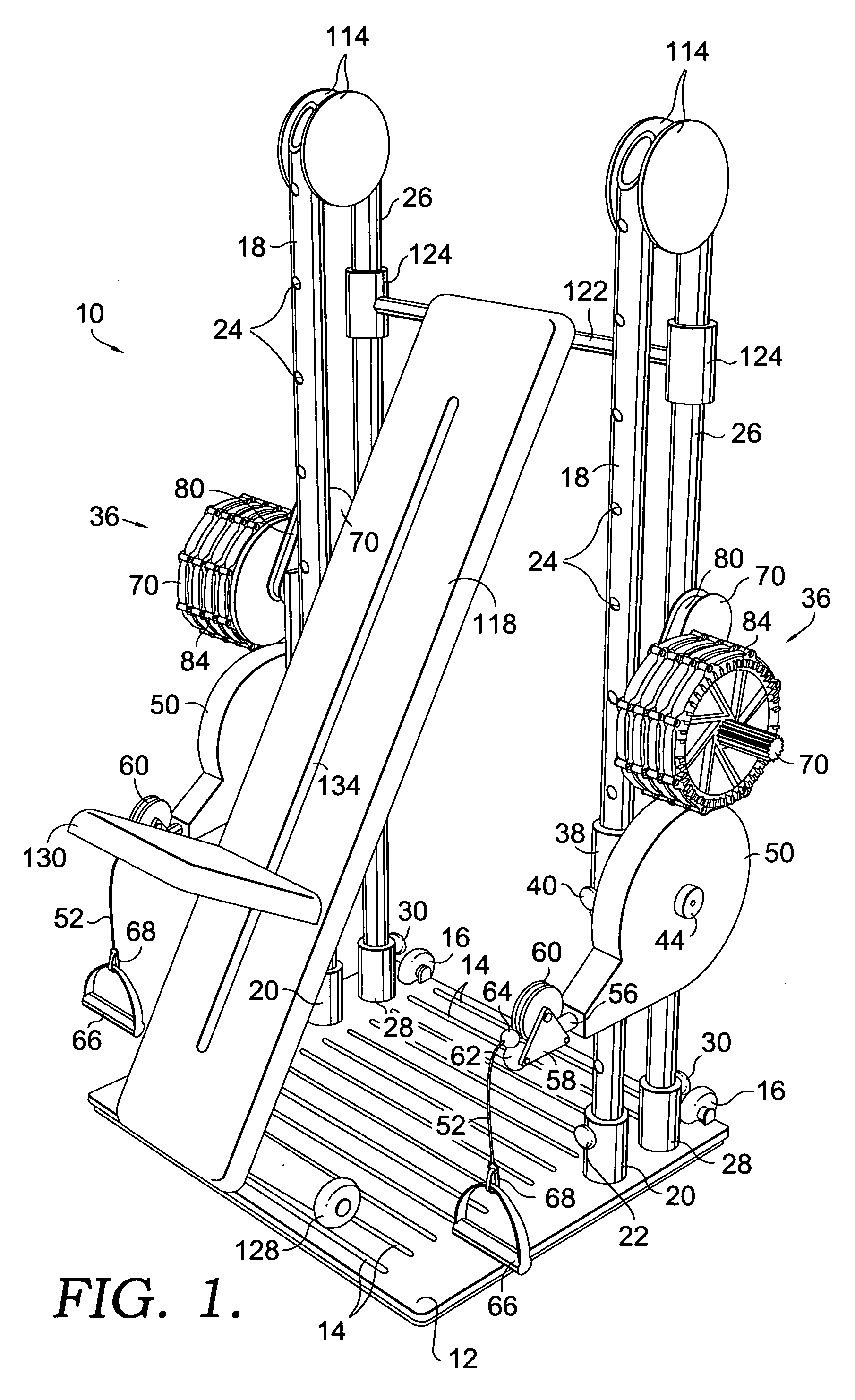 Resistance exercise machine with stacked resistance packs