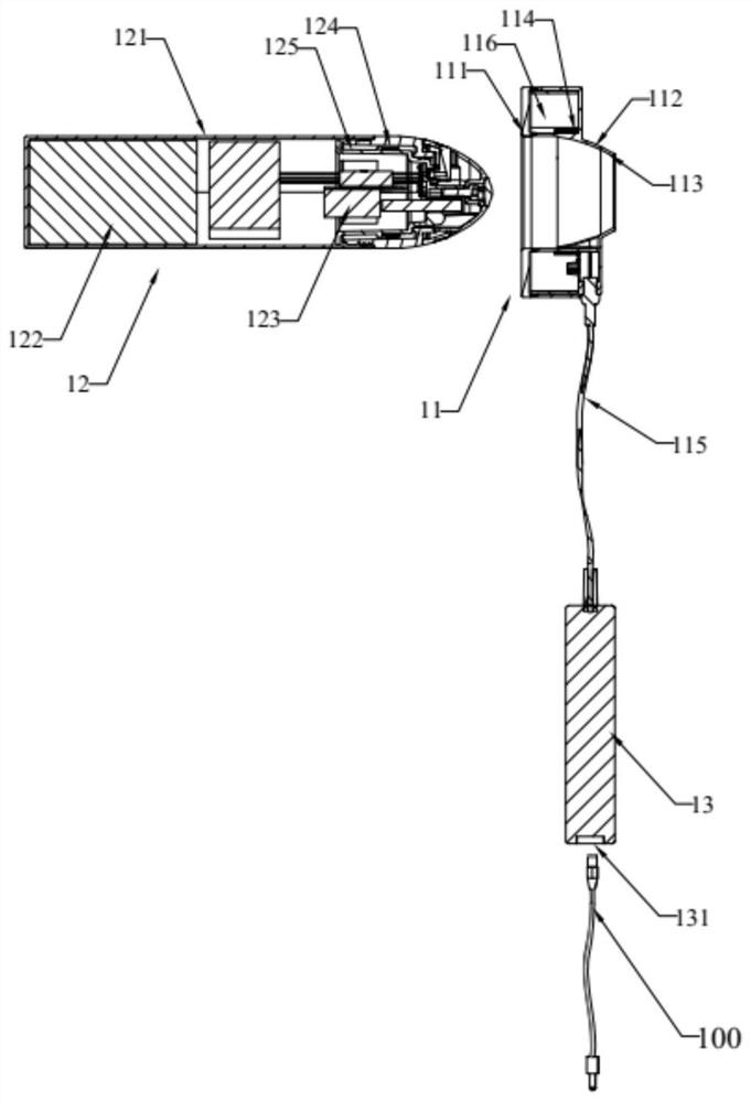 Wireless charging structure applied to underwater propeller