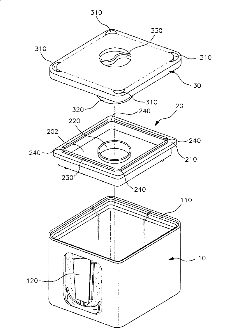 The bilaminar cover bone ash storage box breathing a breath