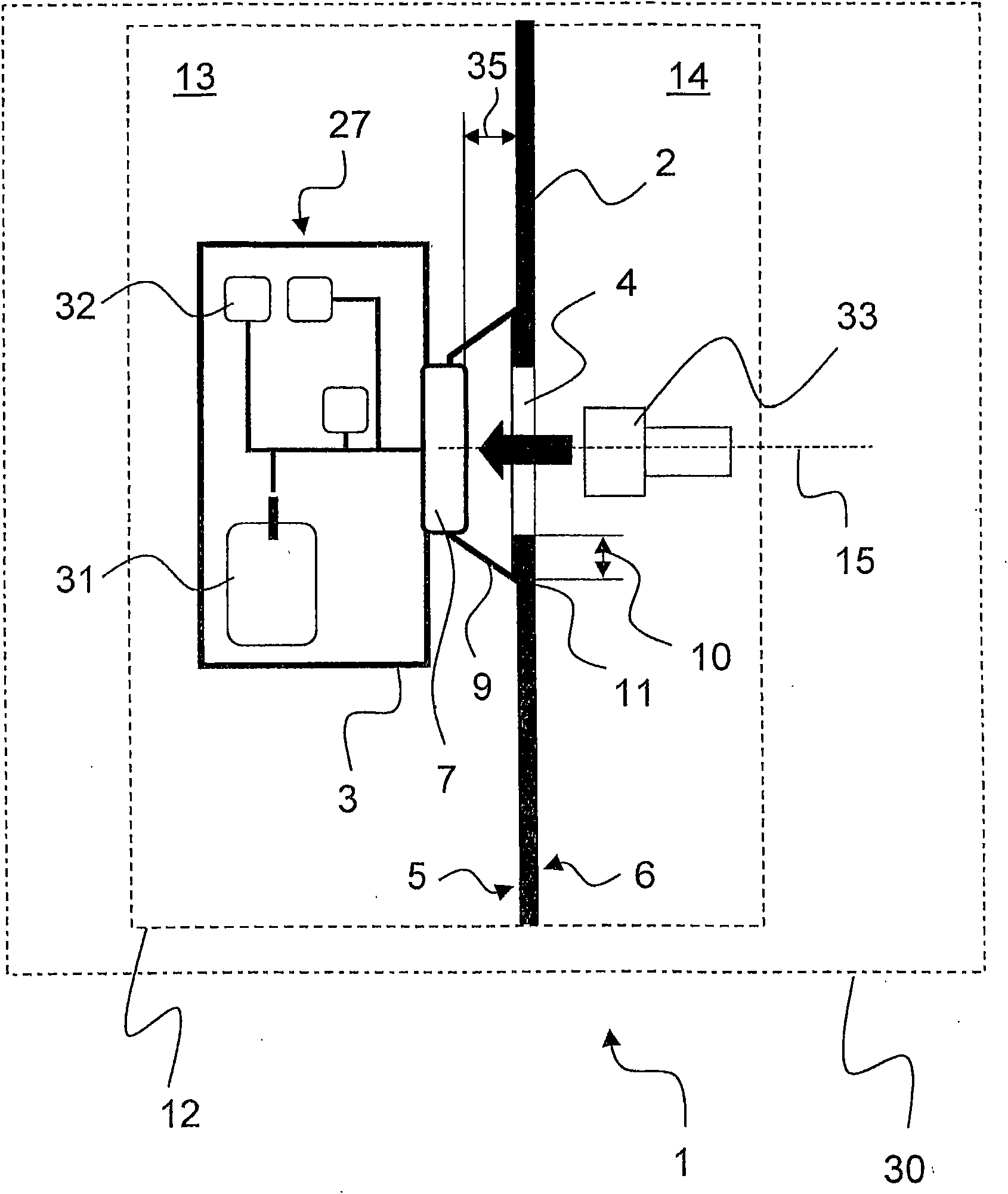 Device for implementing a dry electrical connection of a motor vehicle lock