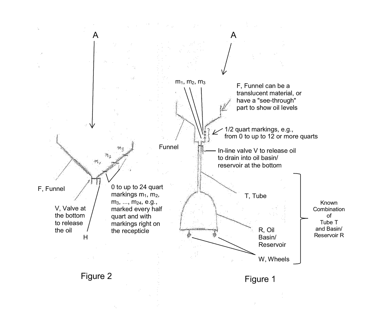 Technique for collecting and measuring oil drained from a vehicle