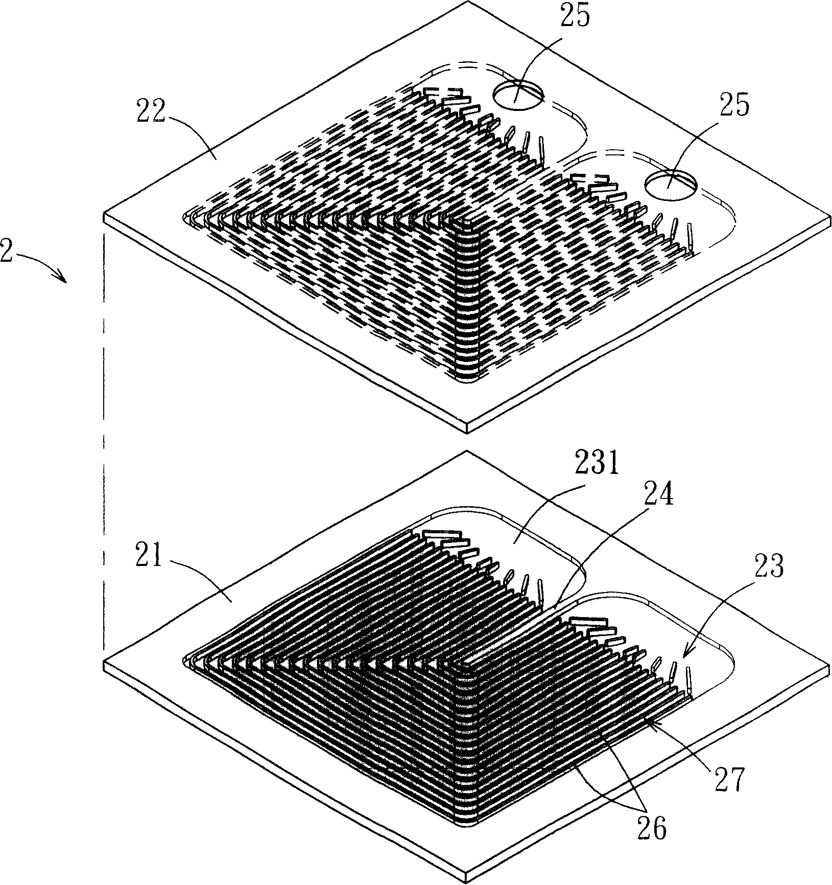 Heat radiator for liquid cooling type heat radiating device