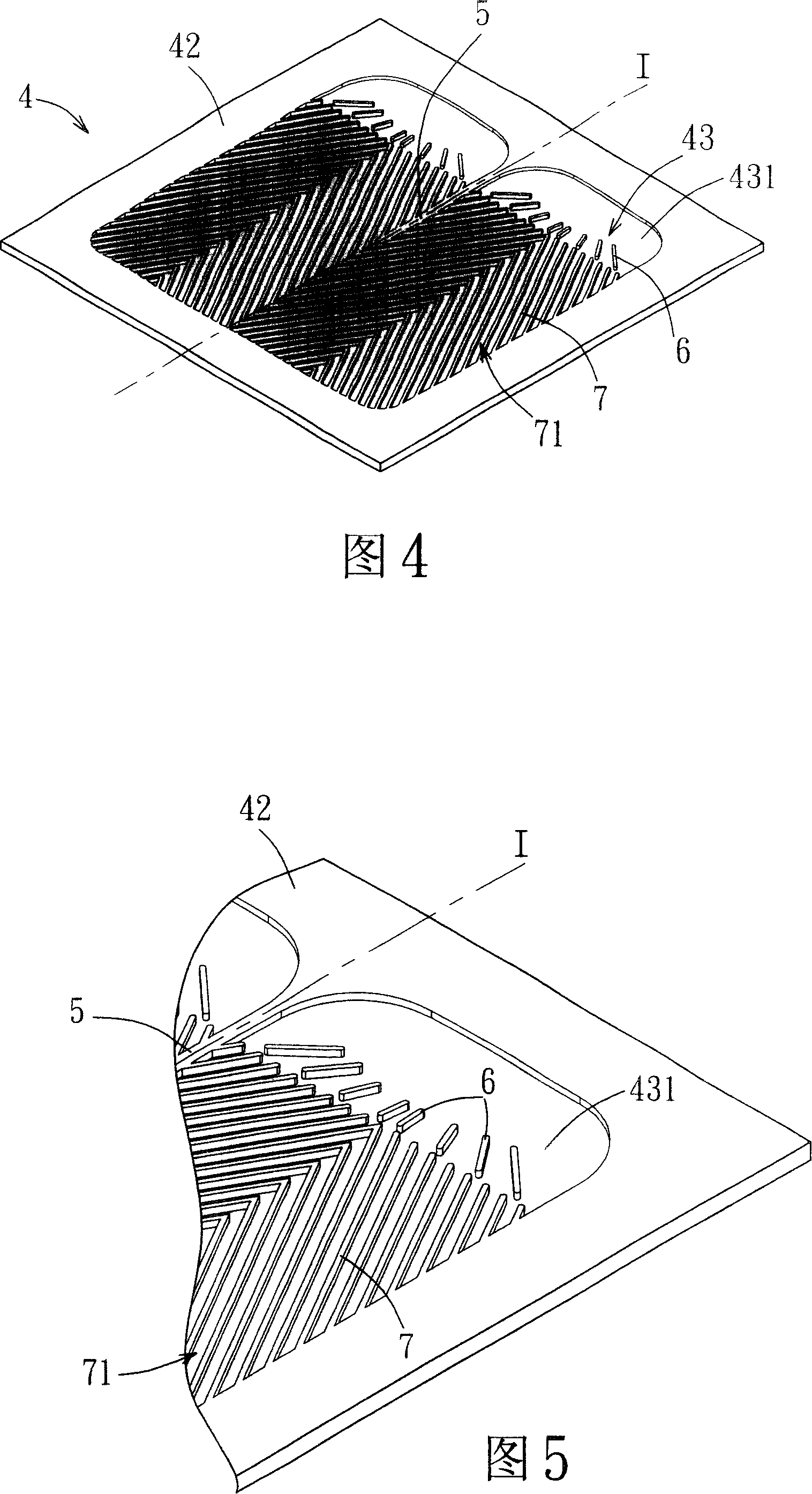 Heat radiator for liquid cooling type heat radiating device