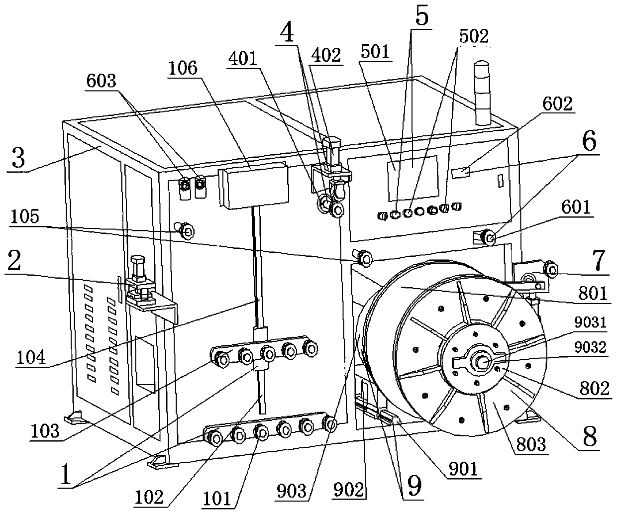 Overall self-control linkage winding machine for soft magnetic stripe