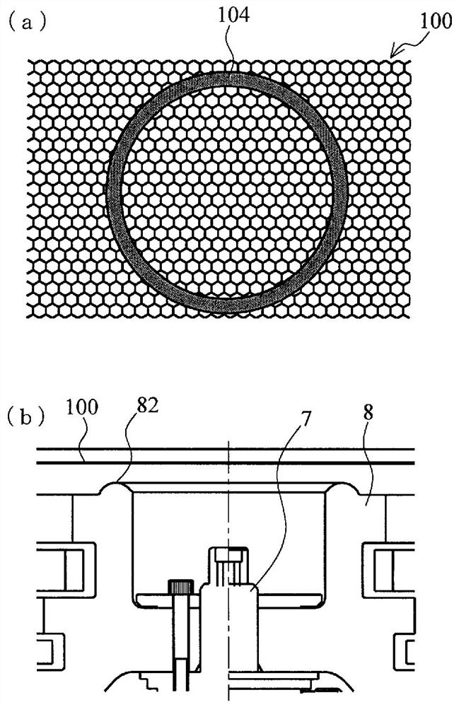 Vacuum pump, protection net, and contact component